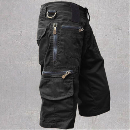 Pantaloncini cargo da uomo con tasche con cerniera – Bermuda outdoor estivi per il tempo libero