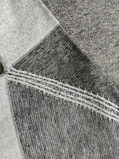 Hoodie til mænd i striklook med hætte og kængurulomme, meleret