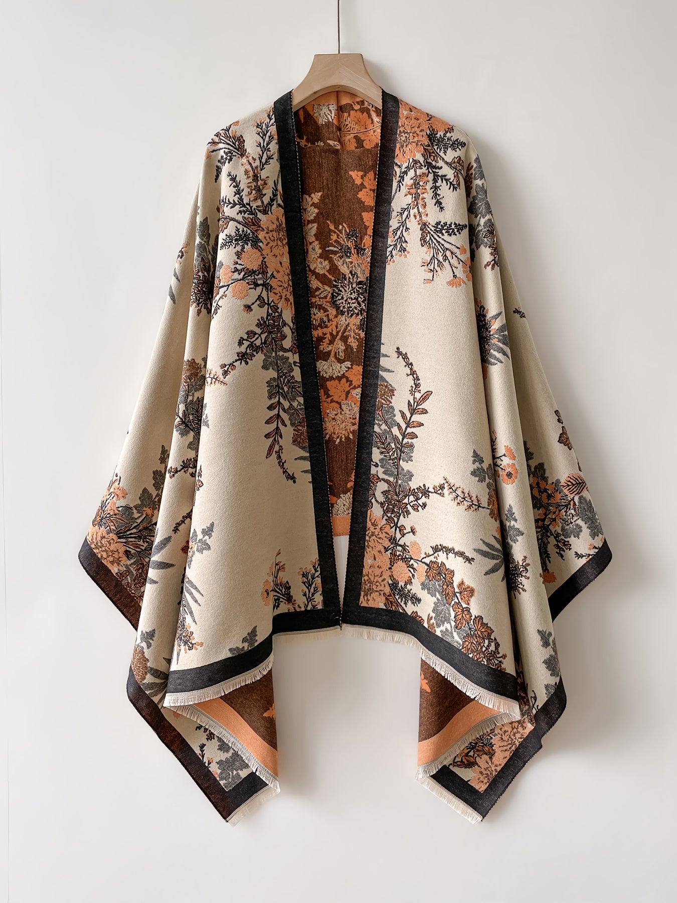 Cardigan kimono femme à imprimé floral – Style bohème élégant pour loisirs et quotidien
