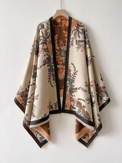 Cardigan kimono femme à imprimé floral – Style bohème élégant pour loisirs et quotidien