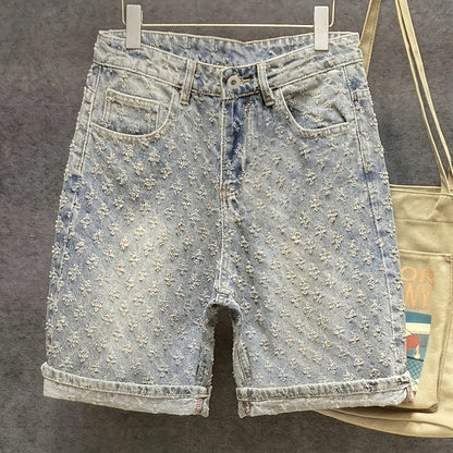 Bermuda da uomo stile streetwear con motivo floreale – Perfette per il tempo libero e l’estate