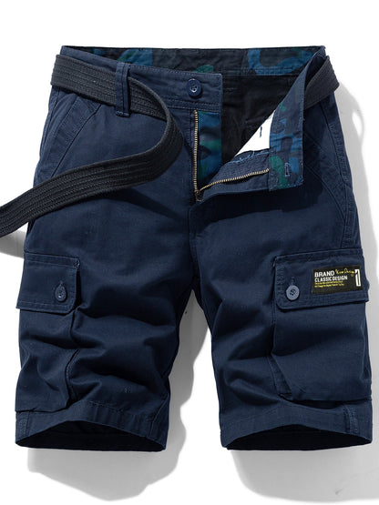 Herren Cargo-Shorts im Casual-Design mit Gürtel und Taschen – Ideal für Freizeit und Outdoor