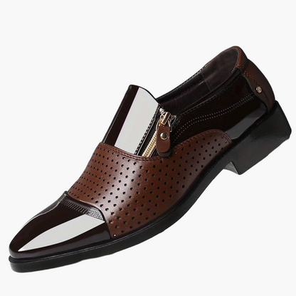 Herren Business-Slipper im eleganten englischen Stil – Klassische Anzugschuhe mit Reißverschluss
