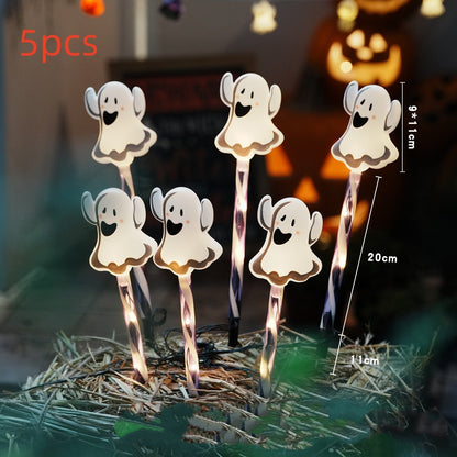 Halloween LED havepinde med spøgelseslys – Dekoration til have & fest