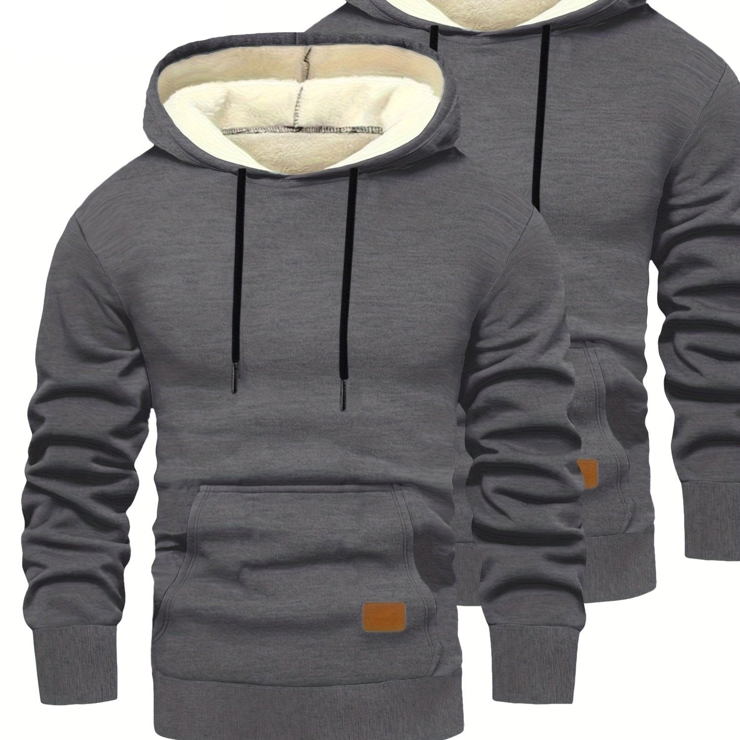 Pack de 2 sudaderas con capucha de corte holgado para hombre y forro interior suave