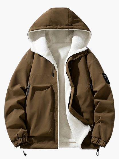 Heren vrijetijds winterjas met capuchon – Modieuze outdoor overgangsjas, dagelijks & streetwear