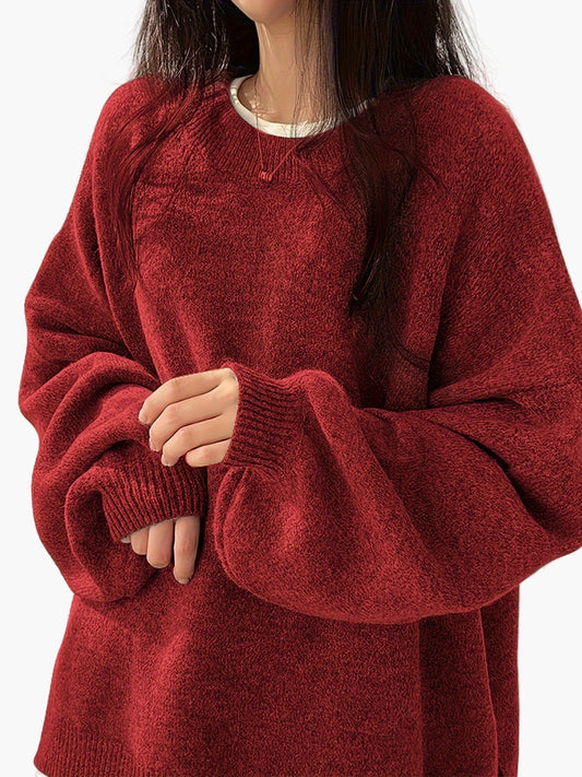 Damski oversize sweter luźny styl casual na jesień i zimę