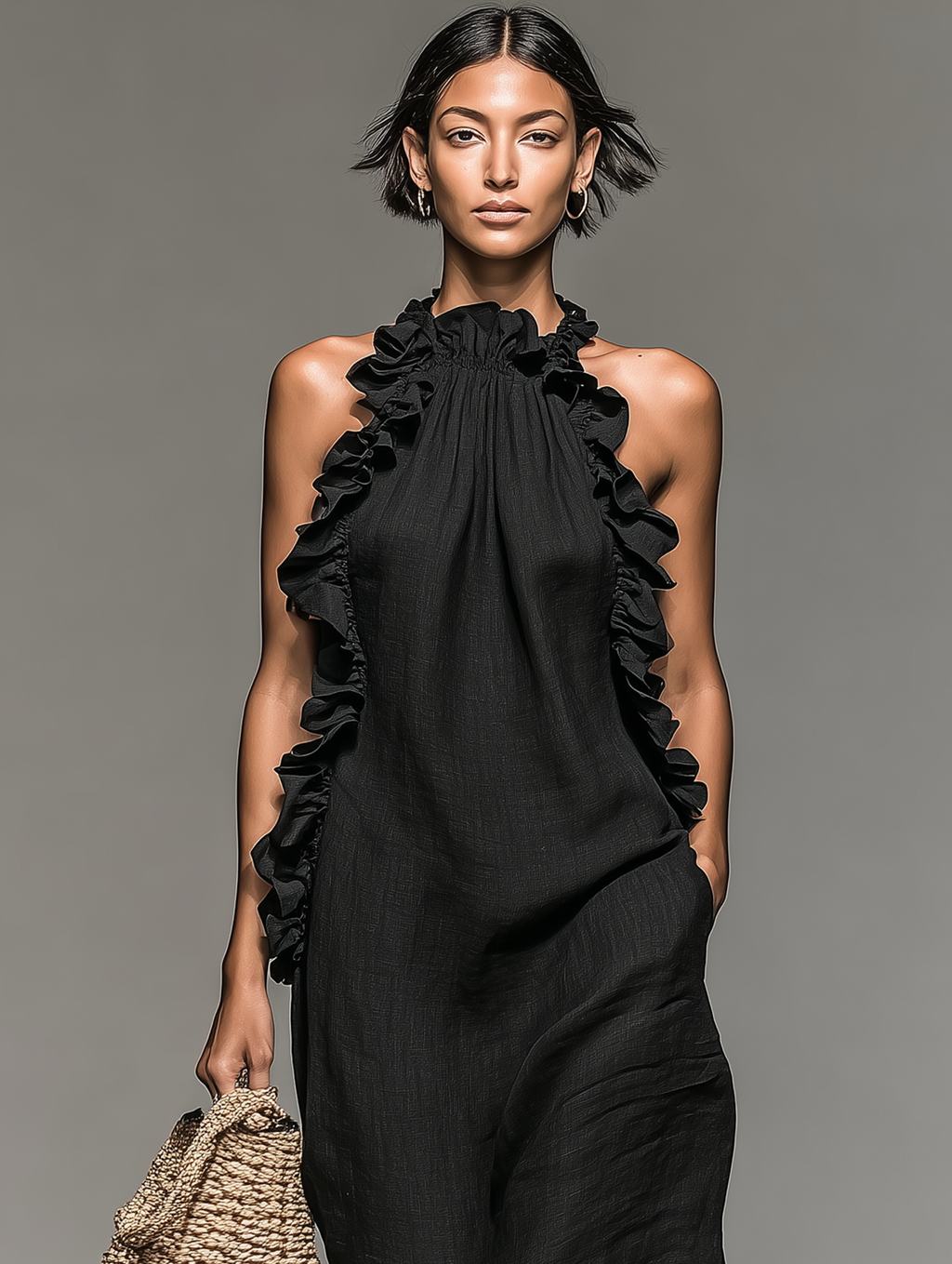 Lua | Strapless maxi-jurk met ruches voor dames