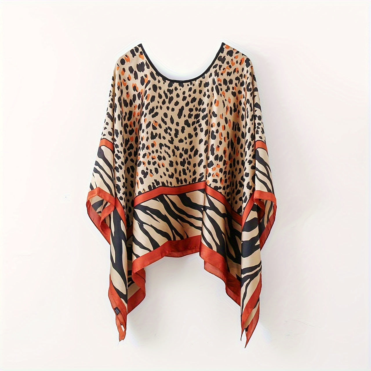 Blusa poncho bohemia para mujer – elegante capa para playa y uso diario