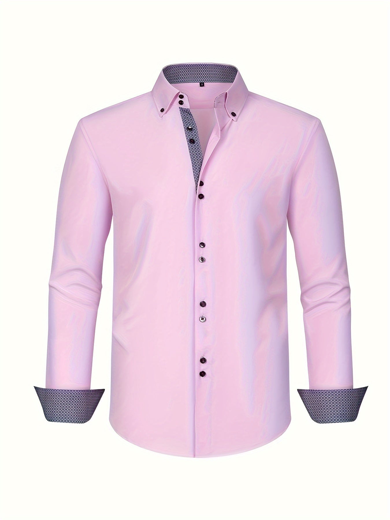 Męska koszula biznesowa casual z długim rękawem nowoczesny elegancki design