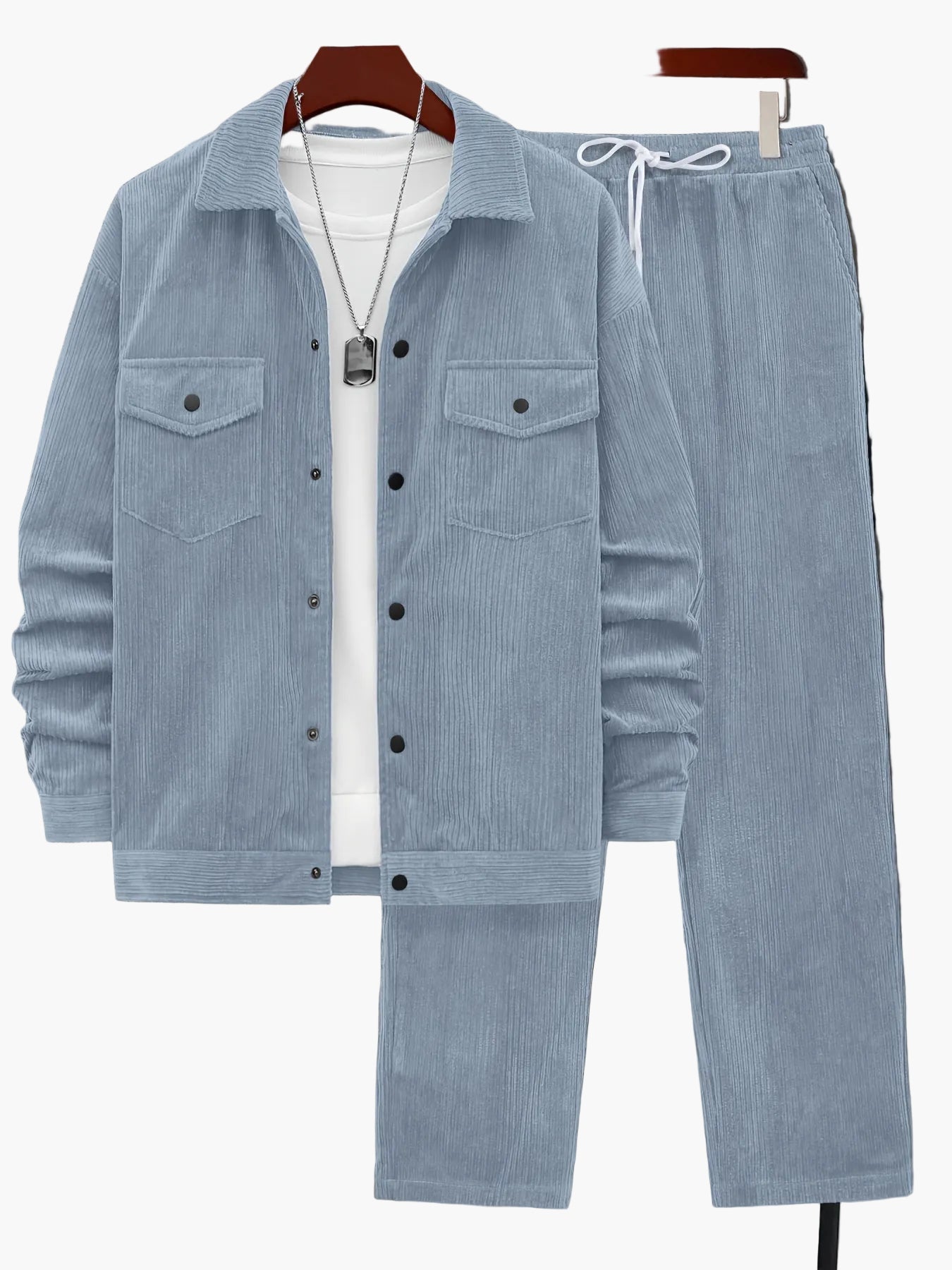 Ensemble deux pièces loisirs homme veste & pantalon – Streetstyle moderne pour l’automne et l’hiver