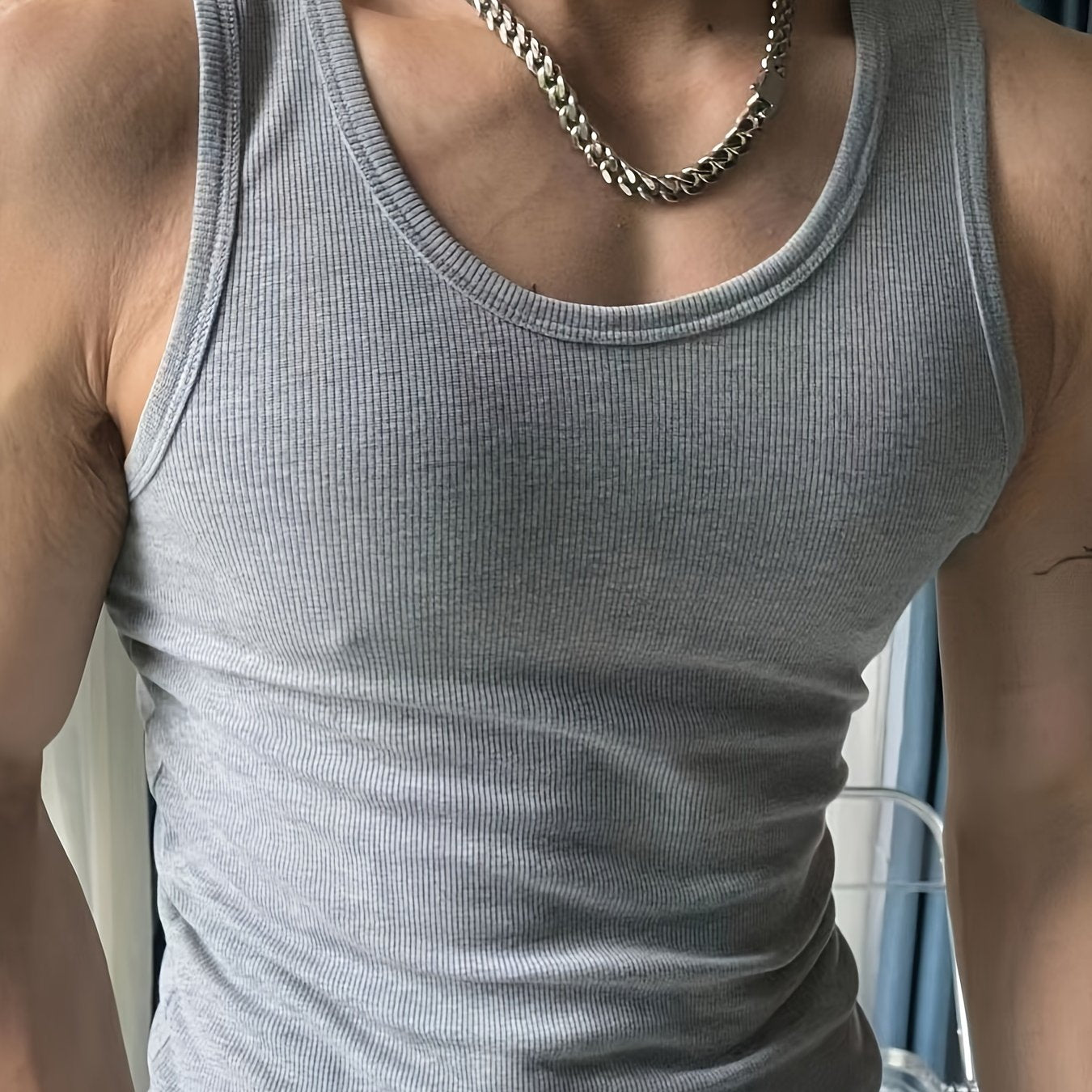 Débardeur homme style musculation – Sport & loisirs, ajusté