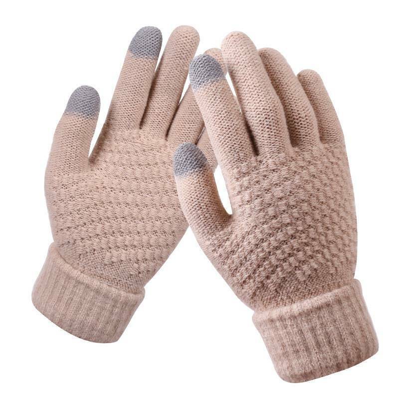 Gebreide touchscreen-handschoenen voor dames