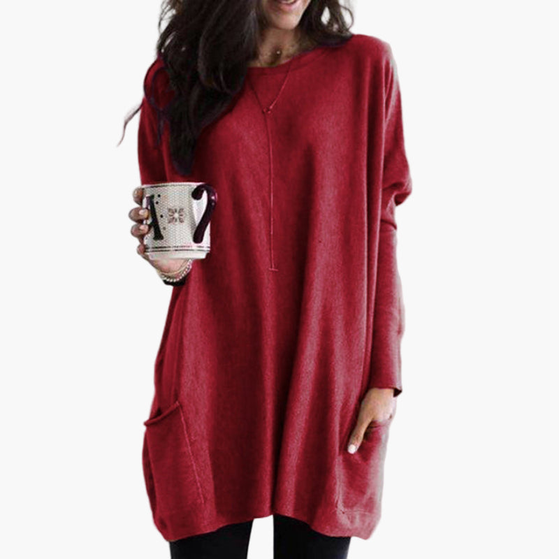 Maglione oversize da donna a manica lunga Look comodo per il tempo libero