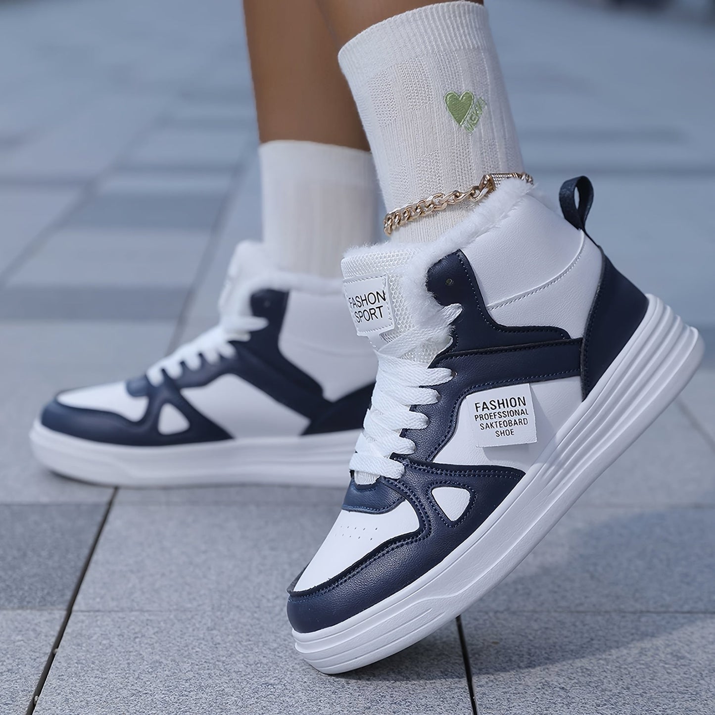 Forede high-top-sneakers til mænd – varme og stilfulde i sort, hvid-rød eller hvid-mørkeblå