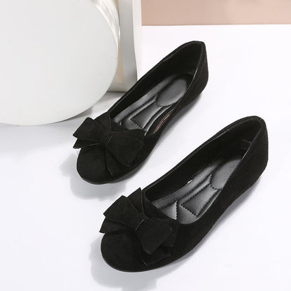 Dame ballerinaer med sløjfe – Elegante komfort-slip-ons til hverdag og kontor