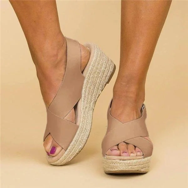 Damen Keilabsatz Sommerschuhe – Orthopädische Komfort Sandalen für Alltag und Freizeit
