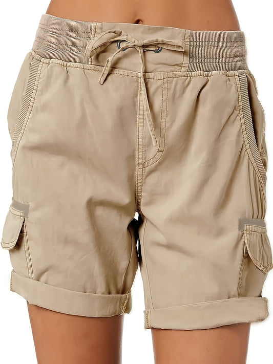 Damernas sommar cargo-shorts med dragsko – bekväma fritidsshorts för vardag och utomhusbruk