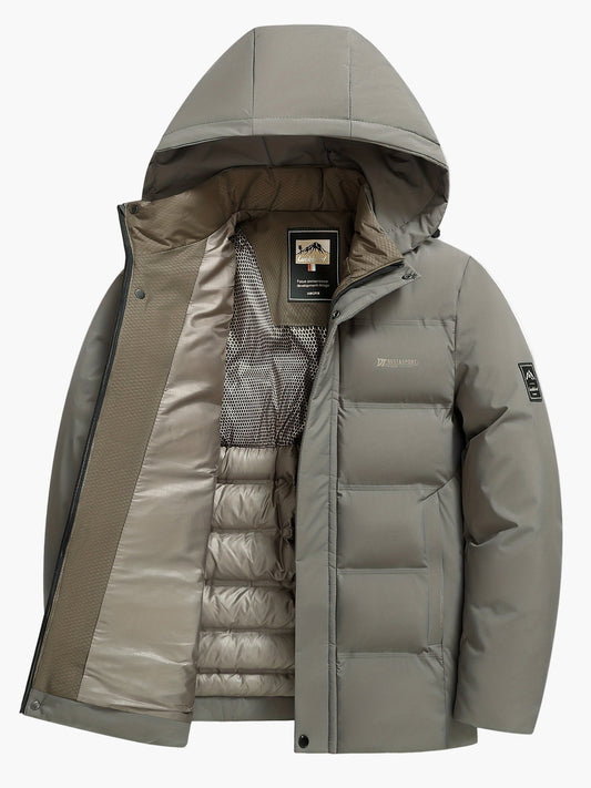 Giacca imbottita da uomo invernale con cappuccio – Giacca outdoor riscaldante per tutti i giorni e tempo libero