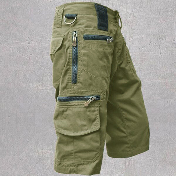 Pantaloncini cargo da uomo con tasche con cerniera – Bermuda outdoor estivi per il tempo libero