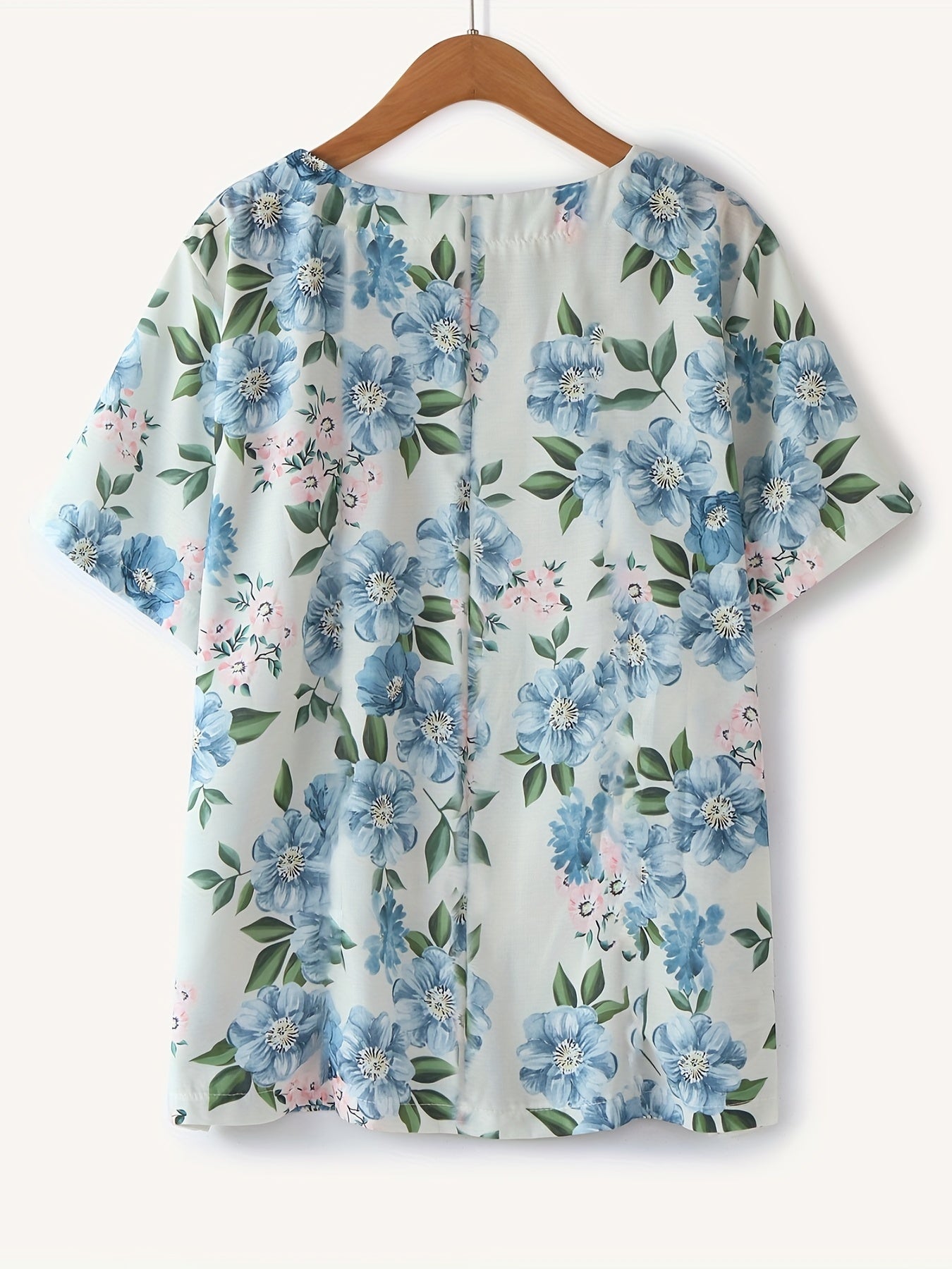 Blusa vintage da donna con motivo floreale e abbottonatura – Maglietta estiva casual in stile retrò