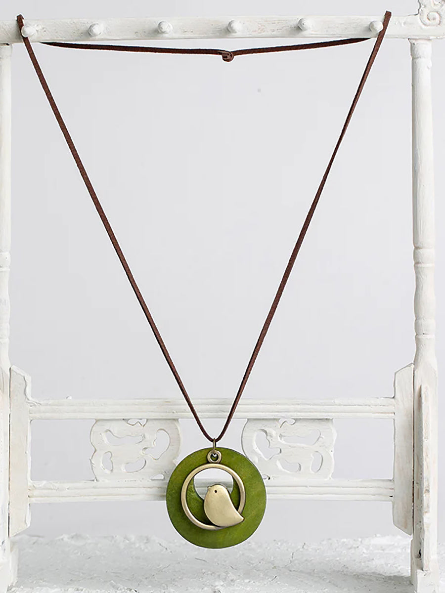 Collana retrò unisex con ciondolo a forma di uccello per festa e tutti i giorni