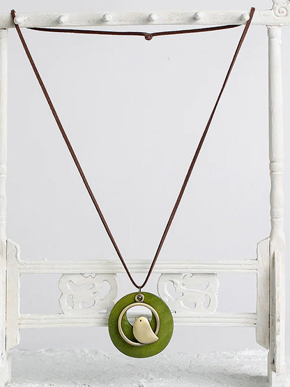 Collana retrò unisex con ciondolo a forma di uccello per festa e tutti i giorni