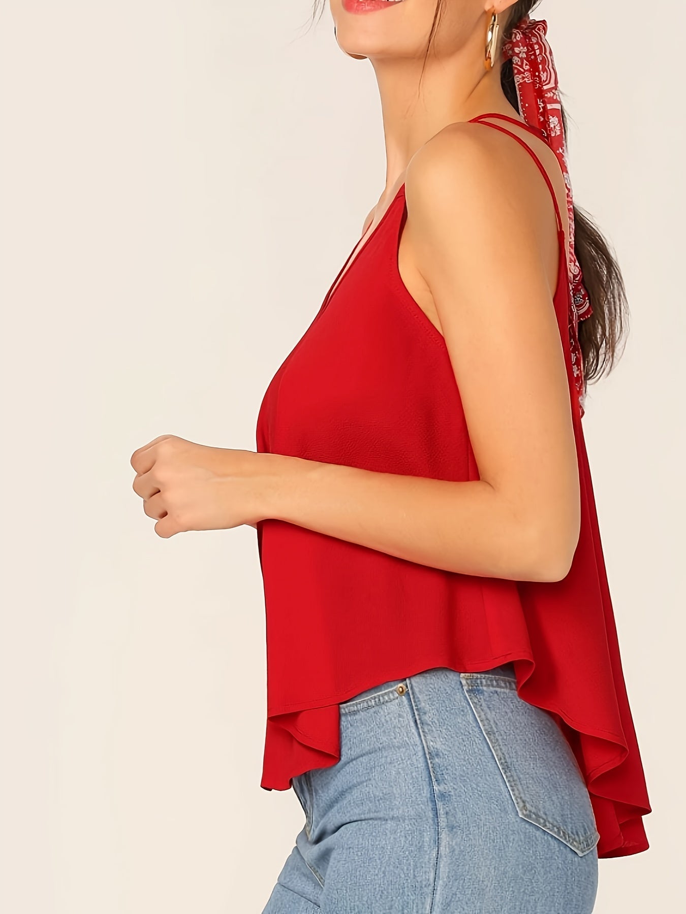 Top de verano para mujer con tirantes dobles y corte holgado – Camisola de moda para tiempo libre