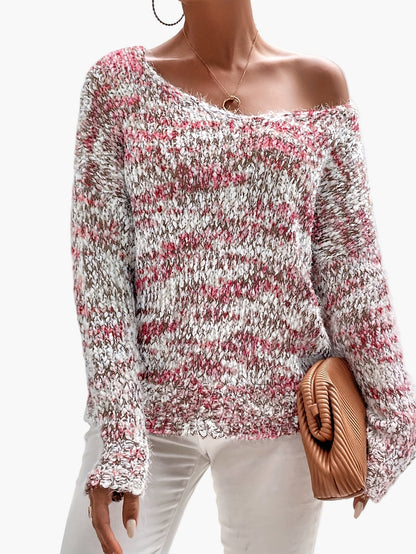 Jersey de mujer en estilo casual holgado – Jersey de punto moderno para el día a día y tiempo libre