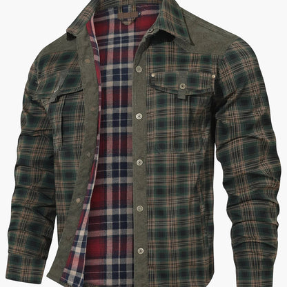 Herren Outdoor-Freizeitjacke im Karo-Look – Lässiger Stil für Alltag und Abenteuer