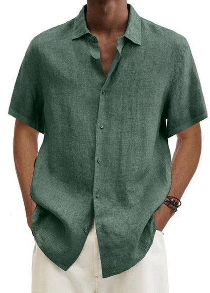 Chemise d'été à manches courtes pour homme – Chemise décontractée de style japonais pour le quotidien, les vacances et les loisirs