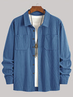 Bryce | Overshirt met lange mouwen, zakken en knopen voor heren