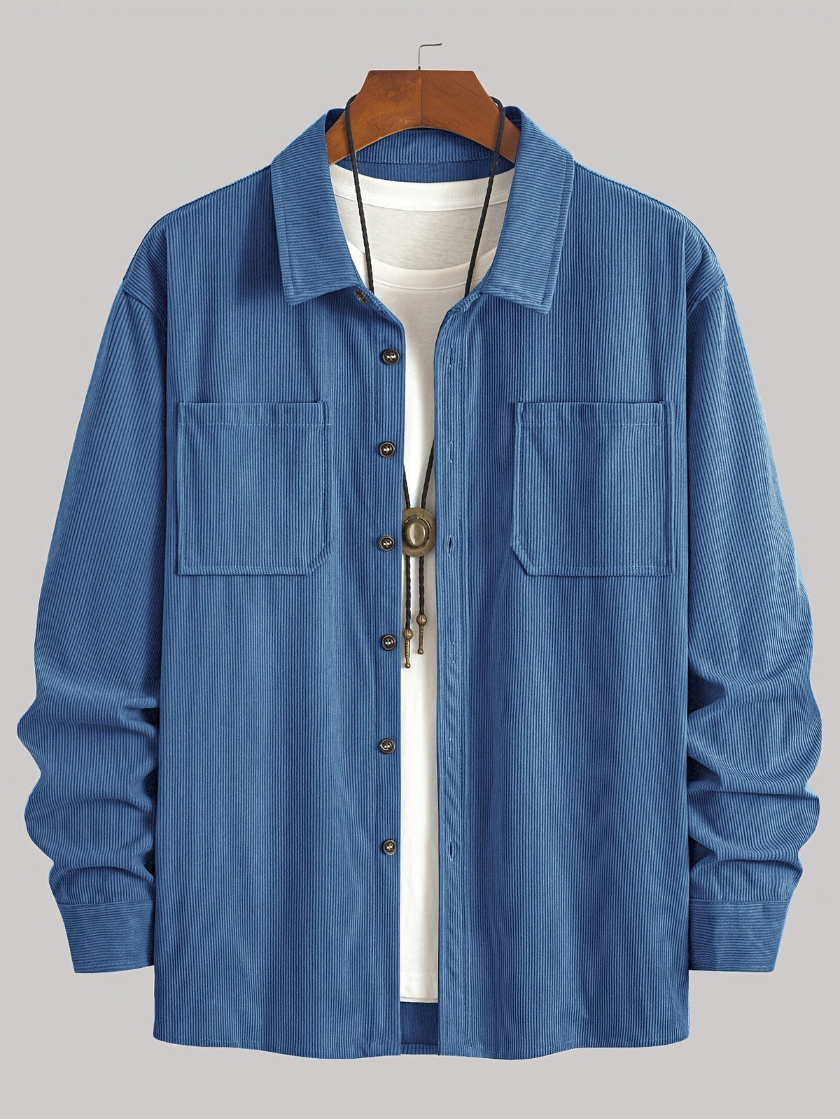 Bryce | Overshirt met lange mouwen, zakken en knopen voor heren
