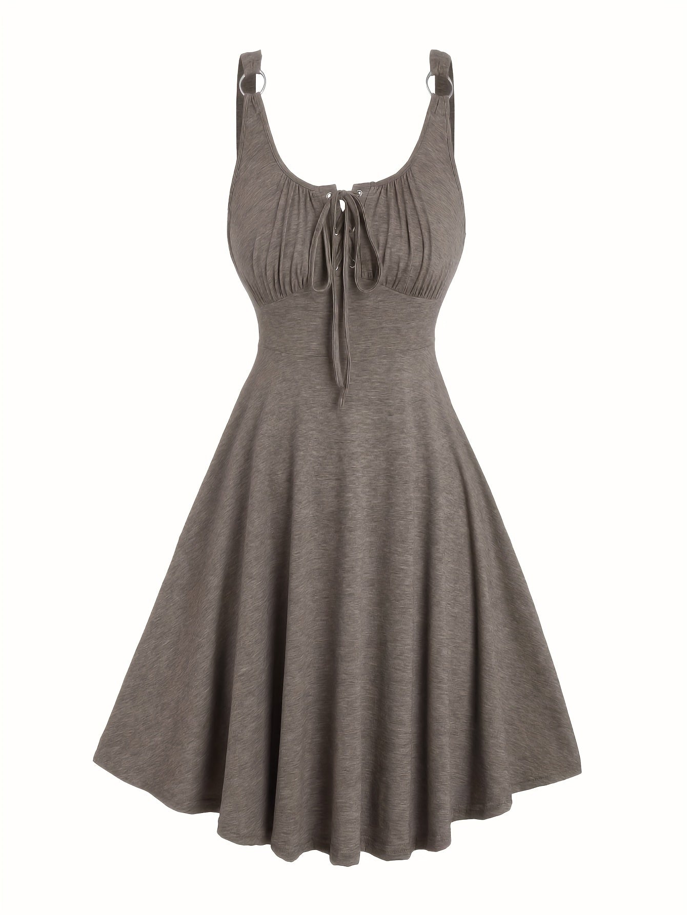 Damen Freizeit Skaterkleid mit Schnürung – Elegantes Sommerkleid für Alltag & Ausgehen