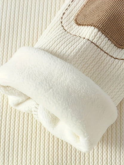 Suéter unisex de cuello redondo con textura acanalada y parches en los codos