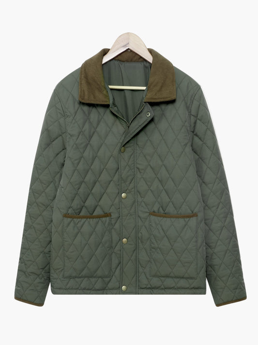 Heren gewatteerd jack in klassieke casual stijl voor herfst en winter