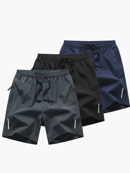 Herr Sport- och fritidsshorts Regular Fit, snabbtorkande, avslappnad