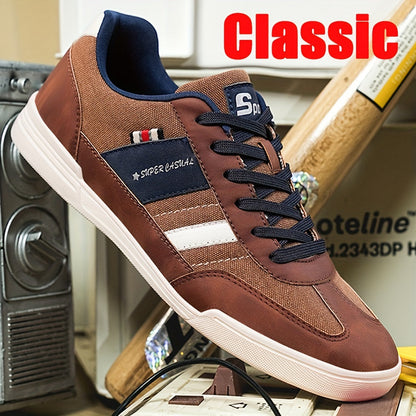 Męskie sneakersy w stylu vintage, super casual na co dzień i czas wolny
