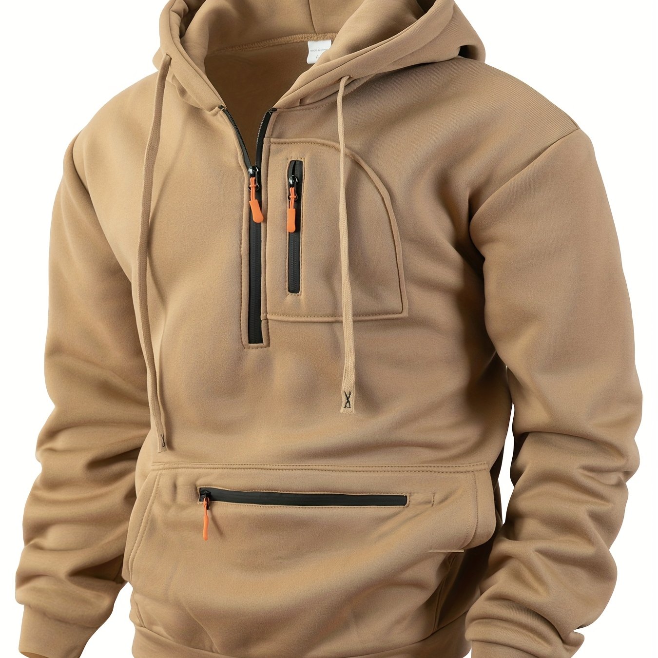 Hoodie mit Reißverschluss, Kängurutasche & Kapuze für Herren