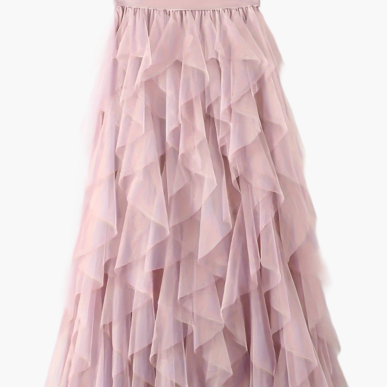 Damen Eleganter Maxirock mit Rüschen und Lagenlook – Perfekt für festliche Anlässe