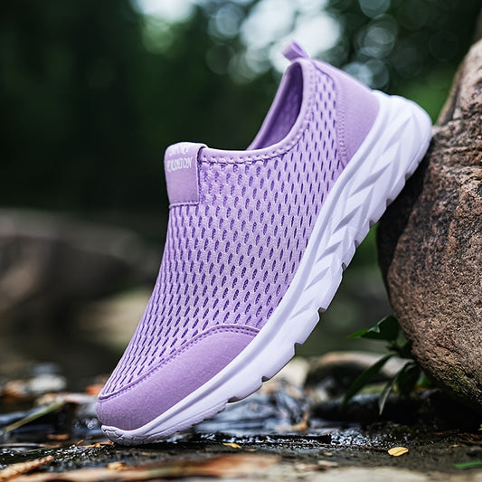 Zapatillas slip-on de malla para mujer para uso diario y deporte – Calzado cómodo de ocio
