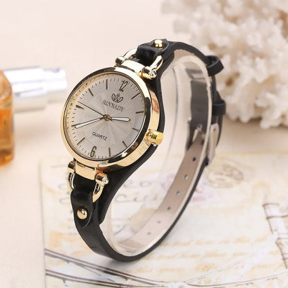 Damen Vintage Armbanduhr im Minimalistischen Stil – Elegante Quarz Uhr für Alltag und Business