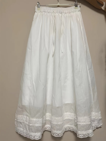 Enagua vintage de mujer con encaje – Elegante petticoat de línea A para el día a día y ocasiones especiales