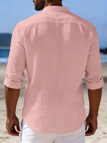 Herren Freizeithemd mit Knopfleiste – Lässiger Stil für Strand und Alltag