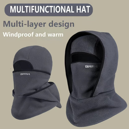 Fleece-winterbivakmuts, winddichte balaclava met capuchon en volledig gezichtsmasker