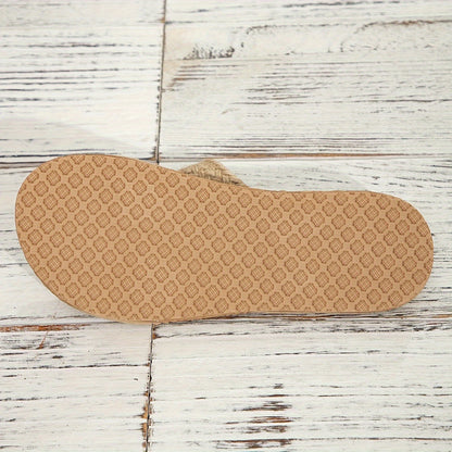 Damer minimalistiska sommarsandaler med dubbla remmar – bekväma slip-on skor för fritid och semester