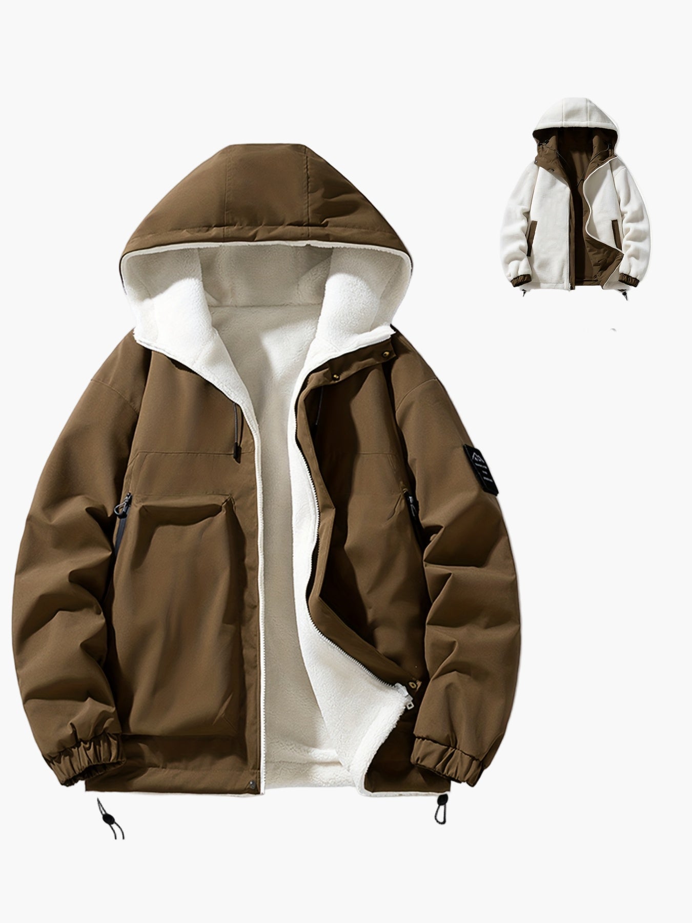 Heren vrijetijds winterjas met capuchon – Modieuze outdoor overgangsjas, dagelijks & streetwear