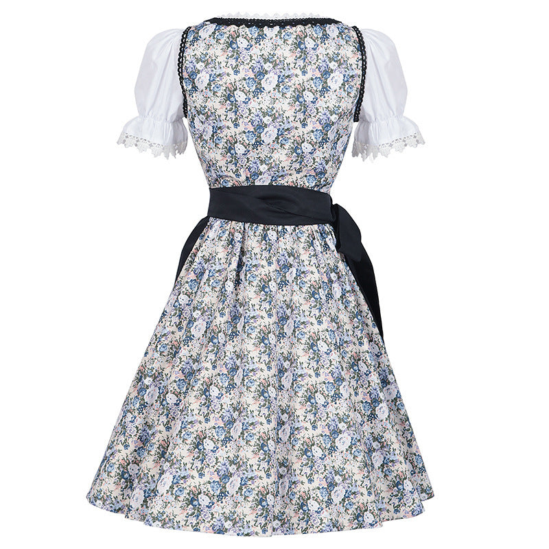 Damska sukienka Dirndl w tradycyjnym stylu ludowym na Oktoberfest i występy sceniczne
