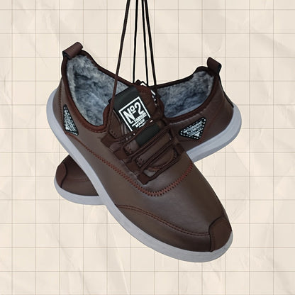 Botas de invierno para hombre con cordones y forro cálido