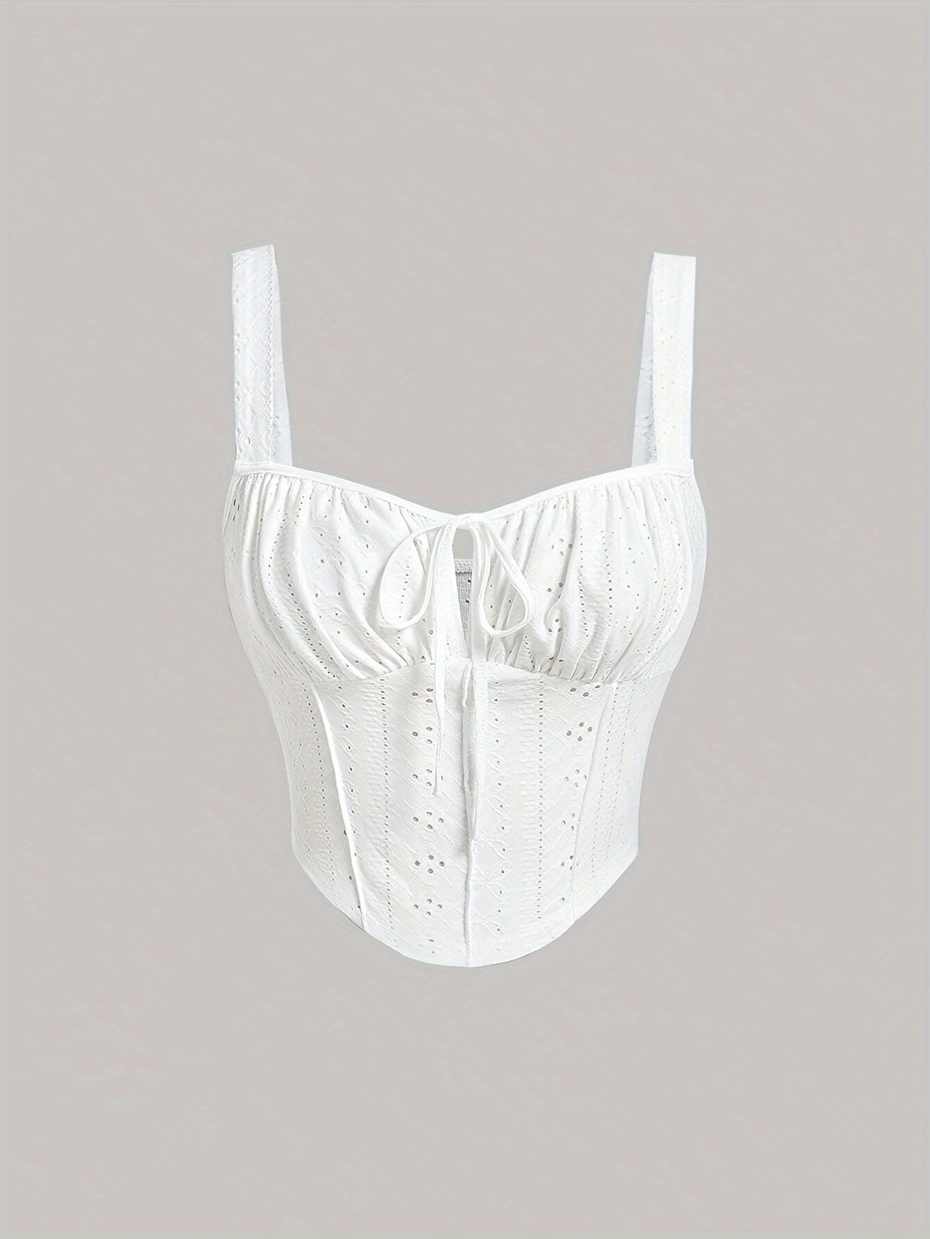 Damski top gorsetowy w stylu boho z ozdobnym sznurowaniem – modny bustier na wiosnę i lato